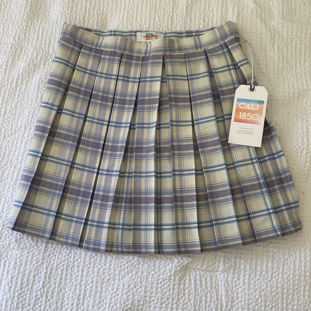 Plaid Pleated Skirt